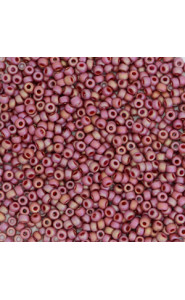 Miyuki rocailles Perlen 15/0 - Opaque glazed frosted rainbow dark red 15-4696